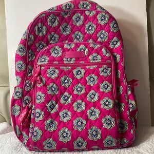 Vera Bradley Pink Swirls Flowers Backpack
